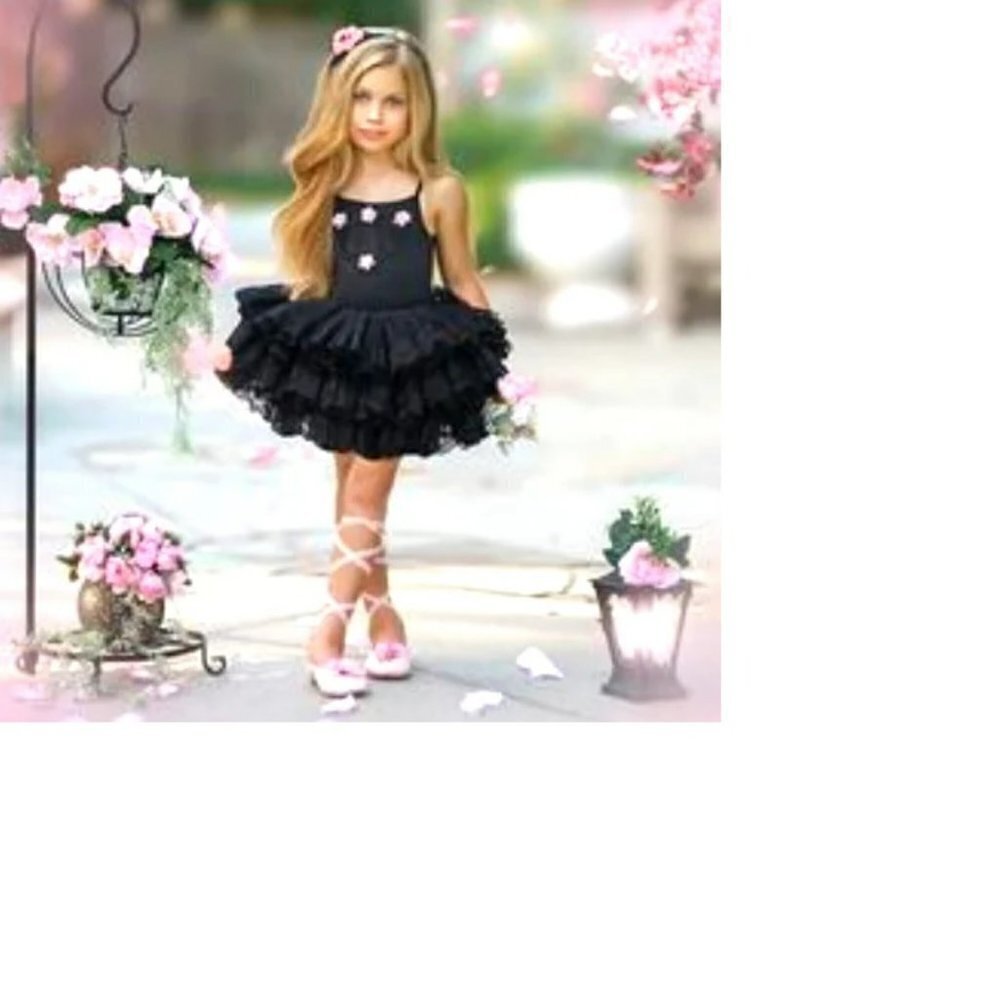 NEW Dollcake Two Peas in Pod black tutu Girls sz 8